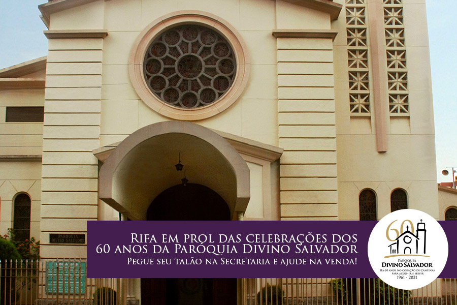 Rifa pelas comemorações dos 60 anos da Paróquia Divino Salvador