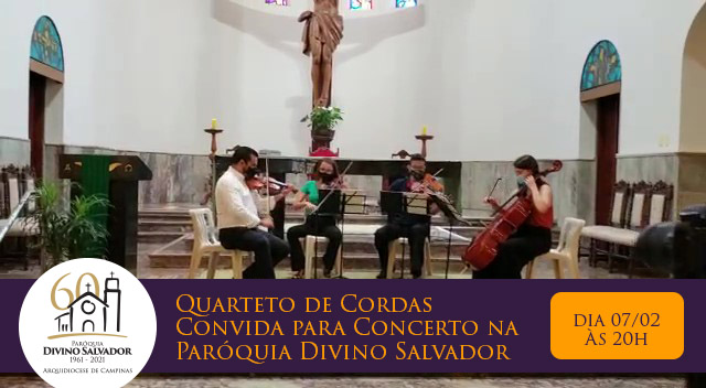 Quarteto de Cordas convida para concerto na Divino Salvador