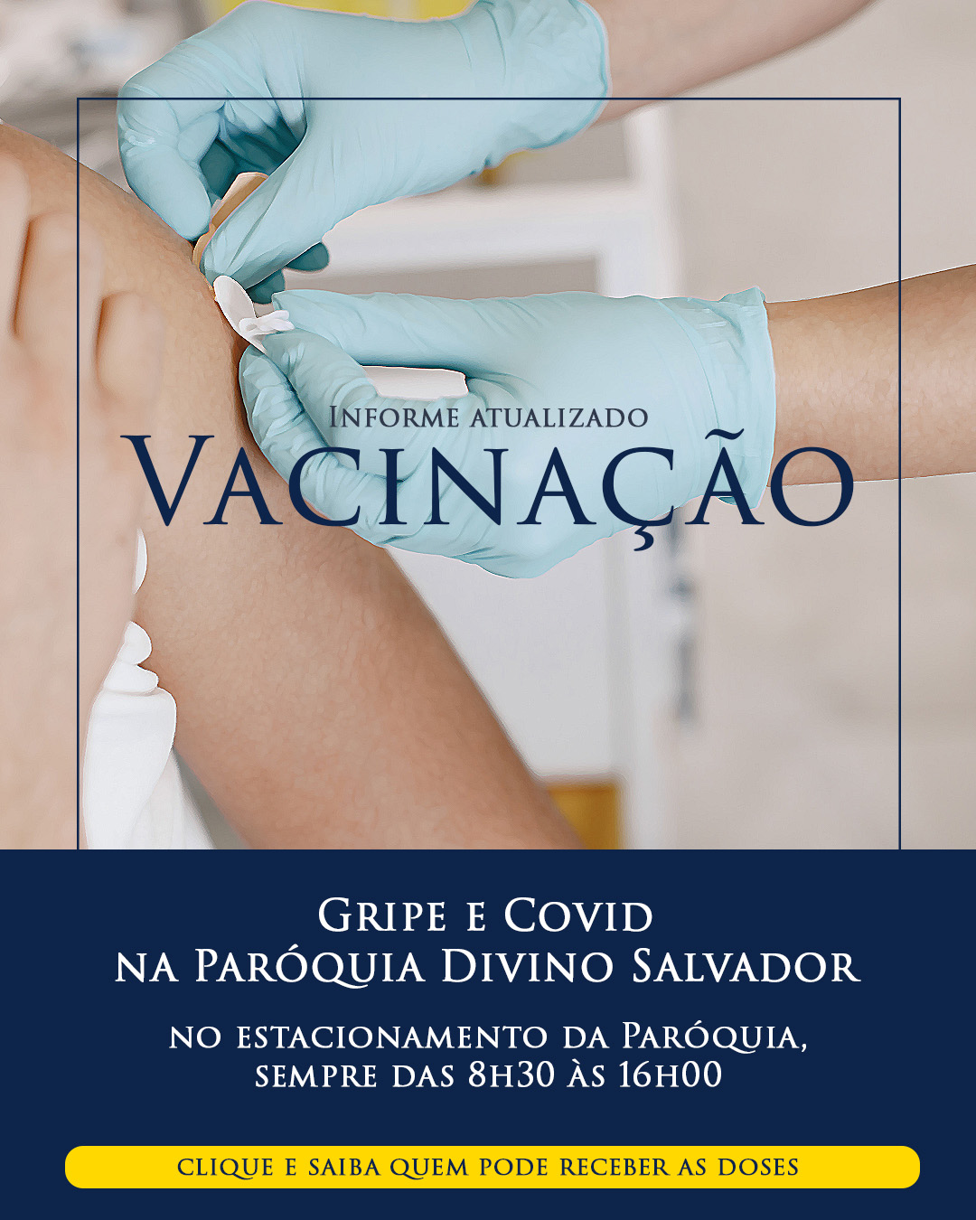 Vacinação contra gripe e Covid na Paróquia Divino Salvador